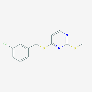 4-[(3-Chlorobenzyl)sulfanyl]-2-(methylsulfanyl)pyrimidine