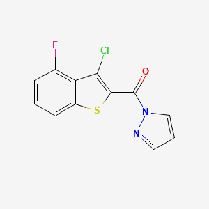 1-[(3-chloro-4-fluoro-1-benzothien-2-yl)carbonyl]-1H-pyrazole