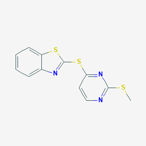 2-{[2-(Methylsulfanyl)-4-pyrimidinyl]sulfanyl}-1,3-benzothiazole