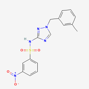 molecular formula C16H15N5O4S B4279312 N-[1-(3-methylbenzyl)-1H-1,2,4-triazol-3-yl]-3-nitrobenzenesulfonamide 