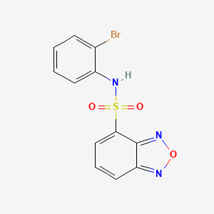 molecular formula C12H8BrN3O3S B4279326 N-(2-bromophenyl)-2,1,3-benzoxadiazole-4-sulfonamide 