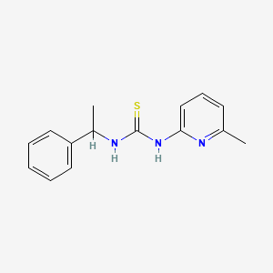 molecular formula C15H17N3S B4279338 N-(6-methyl-2-pyridinyl)-N'-(1-phenylethyl)thiourea 