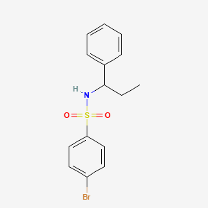 molecular formula C15H16BrNO2S B4279340 4-bromo-N-(1-phenylpropyl)benzenesulfonamide 