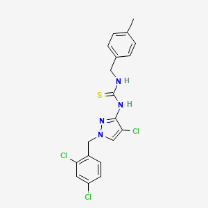 molecular formula C19H17Cl3N4S B4279373 N-[4-chloro-1-(2,4-dichlorobenzyl)-1H-pyrazol-3-yl]-N'-(4-methylbenzyl)thiourea 