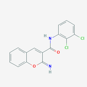 molecular formula C16H10Cl2N2O2 B4279380 N-(2,3-dichlorophenyl)-2-imino-2H-chromene-3-carboxamide 