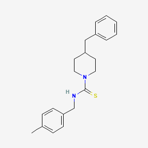molecular formula C21H26N2S B4279386 4-benzyl-N-(4-methylbenzyl)-1-piperidinecarbothioamide 