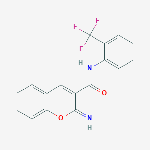 molecular formula C17H11F3N2O2 B4279402 2-imino-N-[2-(trifluoromethyl)phenyl]-2H-chromene-3-carboxamide 