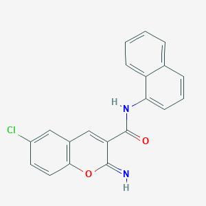 molecular formula C20H13ClN2O2 B4279407 6-chloro-2-imino-N-1-naphthyl-2H-chromene-3-carboxamide 