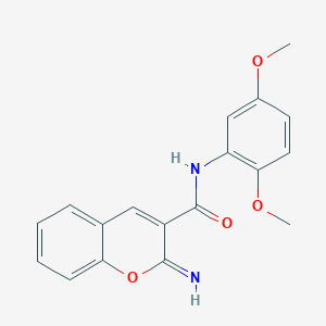 molecular formula C18H16N2O4 B4279415 N-(2,5-dimethoxyphenyl)-2-imino-2H-chromene-3-carboxamide 