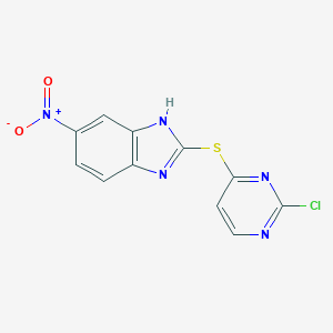 2-[(2-chloro-4-pyrimidinyl)sulfanyl]-5-nitro-1H-benzimidazole
