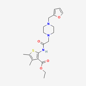 molecular formula C20H27N3O4S B4279447 ethyl 2-({[4-(2-furylmethyl)-1-piperazinyl]acetyl}amino)-4,5-dimethyl-3-thiophenecarboxylate 