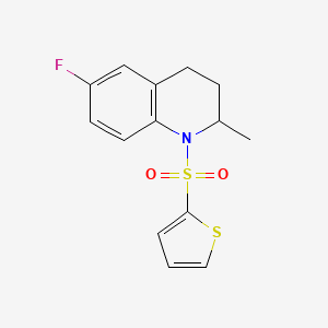 molecular formula C14H14FNO2S2 B4279461 6-fluoro-2-methyl-1-(2-thienylsulfonyl)-1,2,3,4-tetrahydroquinoline 