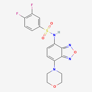 molecular formula C16H14F2N4O4S B4279483 3,4-difluoro-N-[7-(4-morpholinyl)-2,1,3-benzoxadiazol-4-yl]benzenesulfonamide 