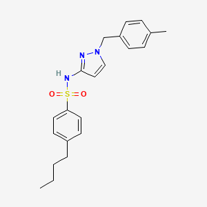 molecular formula C21H25N3O2S B4279495 4-butyl-N-[1-(4-methylbenzyl)-1H-pyrazol-3-yl]benzenesulfonamide 