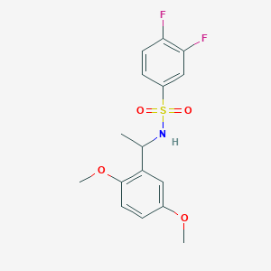 molecular formula C16H17F2NO4S B4279520 N-[1-(2,5-dimethoxyphenyl)ethyl]-3,4-difluorobenzenesulfonamide 