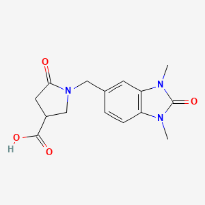 1-[(1,3-dimethyl-2-oxo-2,3-dihydro-1H-benzimidazol-5-yl)methyl]-5-oxopyrrolidine-3-carboxylic acid