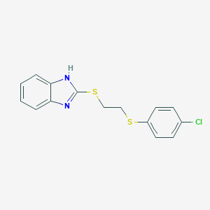 molecular formula C15H13ClN2S2 B427956 2-[2-(4-chlorophenyl)sulfanylethylsulfanyl]-1H-benzimidazole CAS No. 353261-24-2