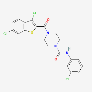 N-(3-chlorophenyl)-4-[(3,6-dichloro-1-benzothien-2-yl)carbonyl]-1-piperazinecarboxamide