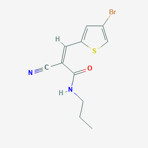 molecular formula C11H11BrN2OS B4279576 3-(4-bromo-2-thienyl)-2-cyano-N-propylacrylamide 