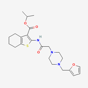 isopropyl 2-({[4-(2-furylmethyl)-1-piperazinyl]acetyl}amino)-4,5,6,7-tetrahydro-1-benzothiophene-3-carboxylate