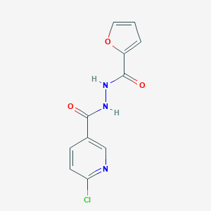 molecular formula C11H8ClN3O3 B427958 6-chloro-N'-(2-furoyl)nicotinohydrazide 