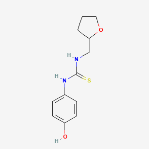 molecular formula C12H16N2O2S B4279593 N-(4-hydroxyphenyl)-N'-(tetrahydro-2-furanylmethyl)thiourea 