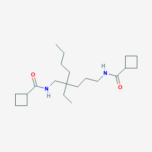 molecular formula C21H38N2O2 B4279600 N-(4-{[(cyclobutylcarbonyl)amino]methyl}-4-ethyloctyl)cyclobutanecarboxamide 