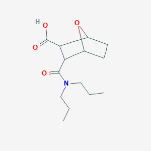 molecular formula C14H23NO4 B4279606 3-[(dipropylamino)carbonyl]-7-oxabicyclo[2.2.1]heptane-2-carboxylic acid 