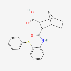 molecular formula C21H21NO3S B4279637 3-({[2-(phenylthio)phenyl]amino}carbonyl)bicyclo[2.2.1]heptane-2-carboxylic acid 