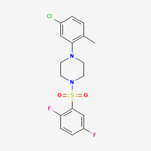 molecular formula C17H17ClF2N2O2S B4279659 1-(5-chloro-2-methylphenyl)-4-[(2,5-difluorophenyl)sulfonyl]piperazine 