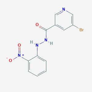 molecular formula C12H9BrN4O3 B427967 5-bromo-N'-{2-nitrophenyl}nicotinohydrazide 