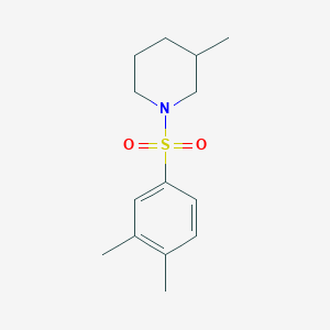 molecular formula C14H21NO2S B4279671 1-[(3,4-dimethylphenyl)sulfonyl]-3-methylpiperidine 