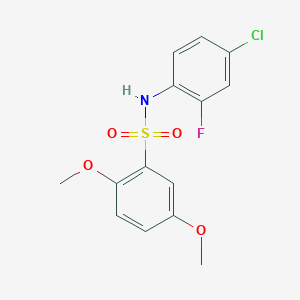 N-(4-chloro-2-fluorophenyl)-2,5-dimethoxybenzenesulfonamide