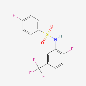 4-fluoro-N-[2-fluoro-5-(trifluoromethyl)phenyl]benzenesulfonamide