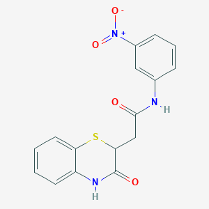 N-(3-nitrophenyl)-2-(3-oxo-3,4-dihydro-2H-1,4-benzothiazin-2-yl)acetamide