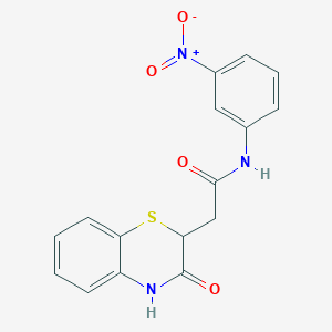 molecular formula C16H13N3O4S B427969 N-(3-硝基苯基)-2-(3-氧代-3,4-二氢-2H-1,4-苯并噻嗪-2-基)乙酰胺 CAS No. 353261-57-1