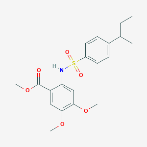 methyl 2-{[(4-sec-butylphenyl)sulfonyl]amino}-4,5-dimethoxybenzoate