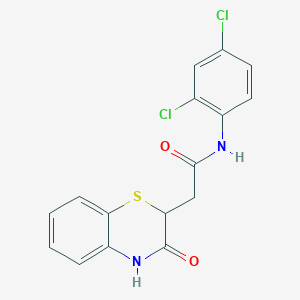 molecular formula C16H12Cl2N2O2S B427972 N-(2,4-dichlorophenyl)-2-(3-oxo-3,4-dihydro-2H-1,4-benzothiazin-2-yl)acetamide 