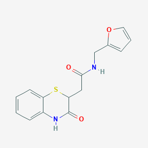 N-(furan-2-ylmethyl)-2-(3-oxo-4H-1,4-benzothiazin-2-yl)acetamide