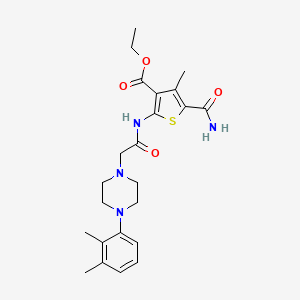 ethyl 5-(aminocarbonyl)-2-({[4-(2,3-dimethylphenyl)-1-piperazinyl]acetyl}amino)-4-methyl-3-thiophenecarboxylate