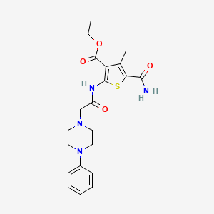 ethyl 5-(aminocarbonyl)-4-methyl-2-{[(4-phenyl-1-piperazinyl)acetyl]amino}-3-thiophenecarboxylate