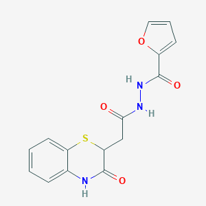 N'-(2-furoyl)-2-(3-oxo-3,4-dihydro-2H-1,4-benzothiazin-2-yl)acetohydrazide