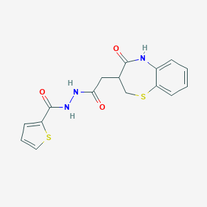 2-(4-oxo-2,3,4,5-tetrahydro-1,5-benzothiazepin-3-yl)-N'-(2-thienylcarbonyl)acetohydrazide
