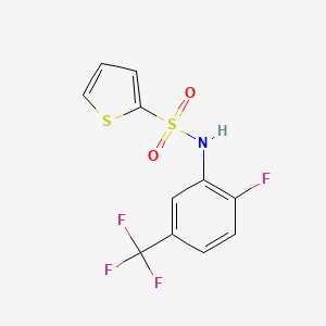 molecular formula C11H7F4NO2S2 B4279782 N-[2-fluoro-5-(trifluoromethyl)phenyl]-2-thiophenesulfonamide 