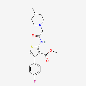 methyl 4-(4-fluorophenyl)-2-{[(4-methyl-1-piperidinyl)acetyl]amino}-3-thiophenecarboxylate