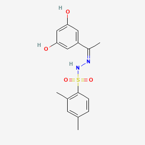 molecular formula C16H18N2O4S B4279800 N'-[1-(3,5-dihydroxyphenyl)ethylidene]-2,4-dimethylbenzenesulfonohydrazide 