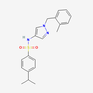 molecular formula C20H23N3O2S B4279813 4-isopropyl-N-[1-(2-methylbenzyl)-1H-pyrazol-4-yl]benzenesulfonamide 