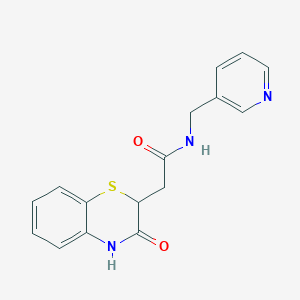 2-(3-oxo-3,4-dihydro-2H-1,4-benzothiazin-2-yl)-N-(3-pyridinylmethyl)acetamide