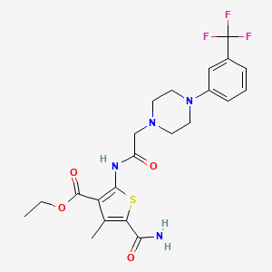 ethyl 5-(aminocarbonyl)-4-methyl-2-[({4-[3-(trifluoromethyl)phenyl]-1-piperazinyl}acetyl)amino]-3-thiophenecarboxylate