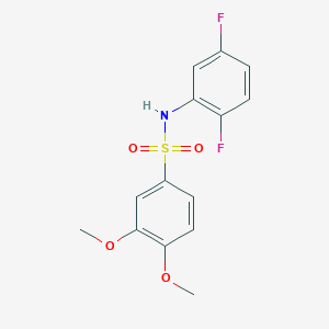 molecular formula C14H13F2NO4S B4279850 N-(2,5-difluorophenyl)-3,4-dimethoxybenzenesulfonamide 